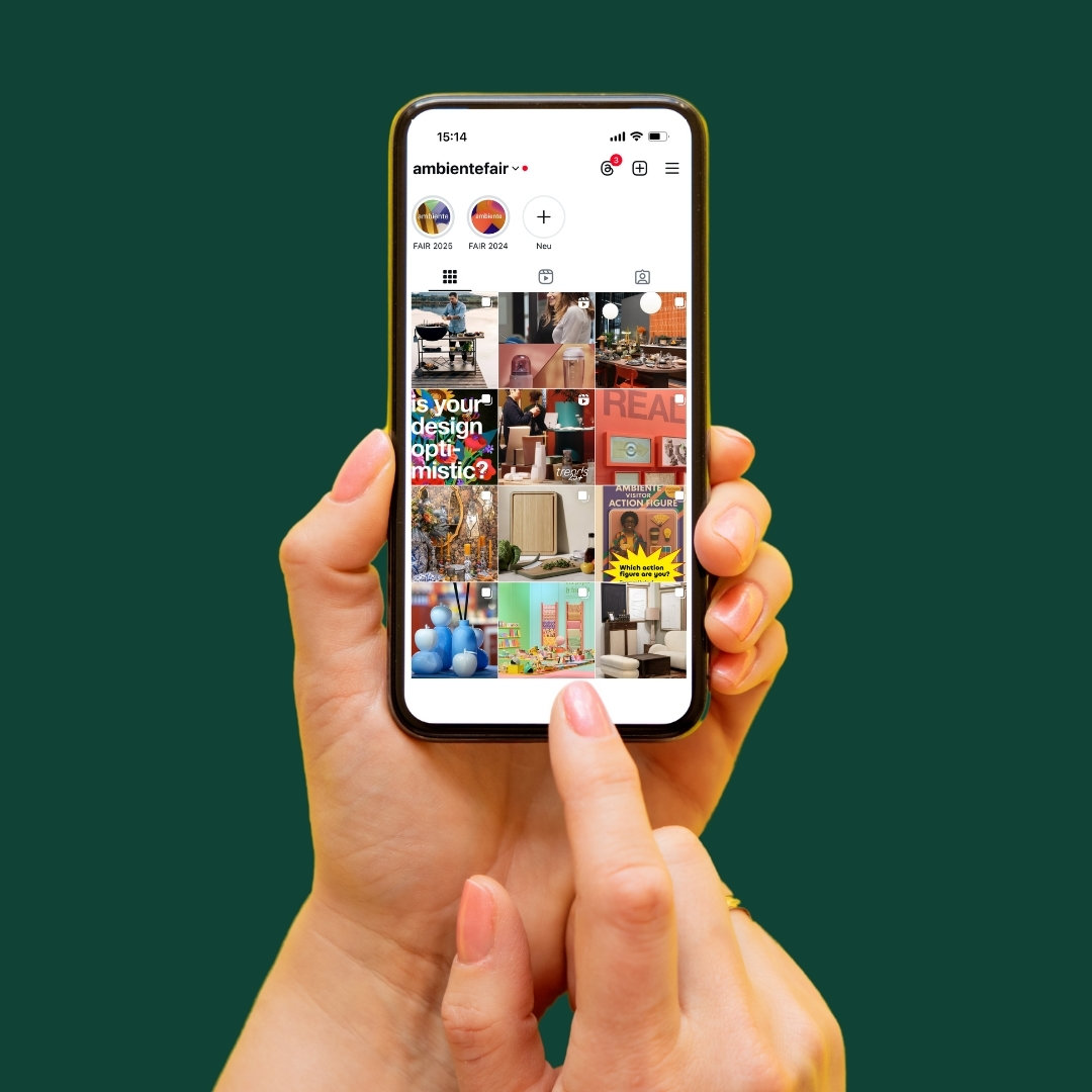 Smartphone mt dem Ambiente Instagram Kanal