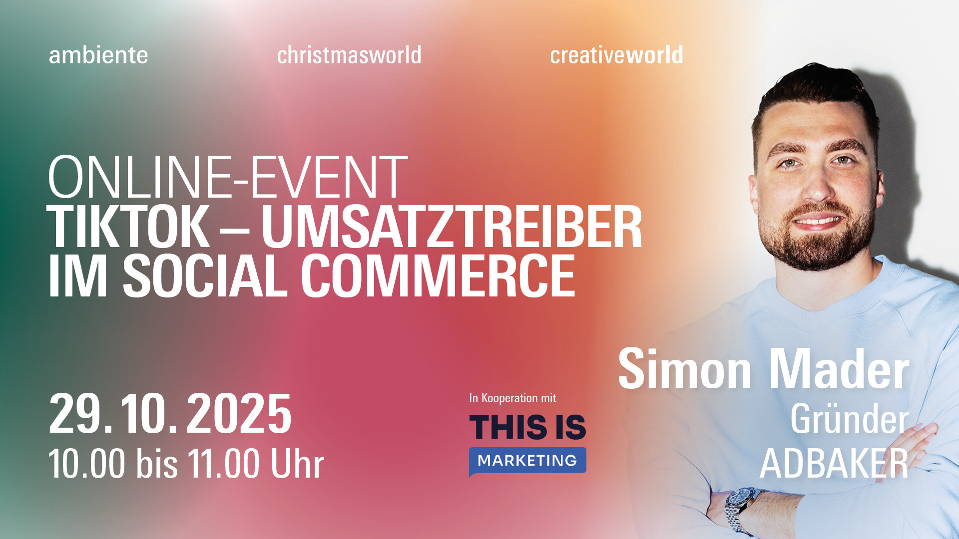Online-Event "TikTok - Umsatztreiber im Social Commerce" mit Simon Mader
